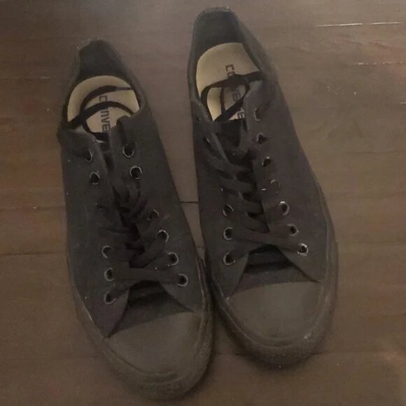 all black monochrome converse low top chuck taylor all stars - Picture 2 of 3